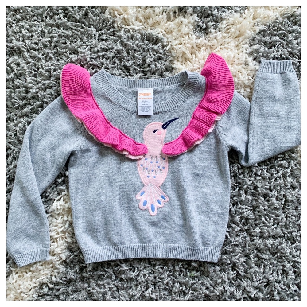 🕊 NWOT Gymboree Hummingbird Ruffle Sweater 🕊